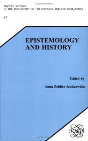Front cover of Epistemology and History by Anna Zeudker-Janiszewska