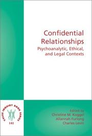 Front cover of Confidential relationships by Christine M. Koggel