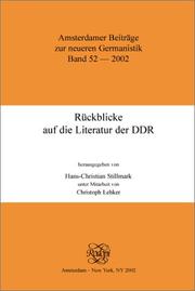 Front cover of Rückblicke auf die Literatur der DDR by Hans-Christian Stillmark