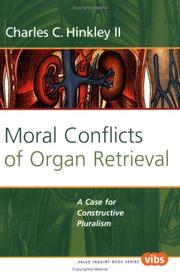 Front cover of Moral Conflicts of Organ Retrieval by Charles C. Hinkley