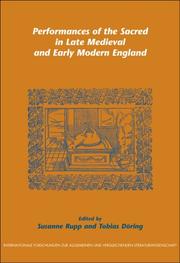 Front cover of Performances of the sacred in late medieval and early modern England by Susanne Rupp