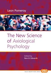 Front cover of The new science of axiological psychology by Leon Pomeroy, Ph.D.