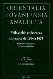 Front cover of Philosophie et sciences à Byzance de 1204 à 1453 by International Congress of Byzantine Studies (20th 2001 Paris, France)