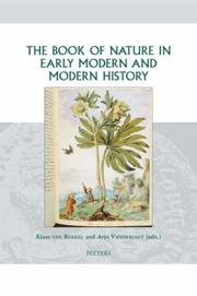 Cover of The book of nature in early modern and modern history by Klaas van Berkel