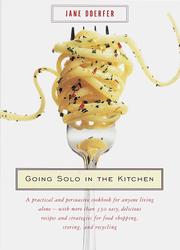 Cover of Going solo in the kitchen by Jane Doerfer