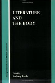 Front cover of Literature and the body by Anthony George Purdy
