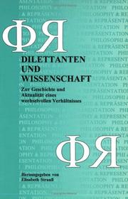 Front cover of Dilettanten und Wissenschaft by Elisabeth Strauss