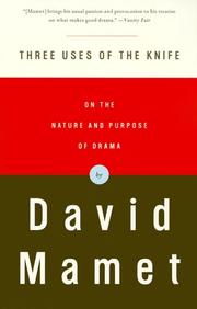 Front cover of 3 uses of the knife by David Mamet