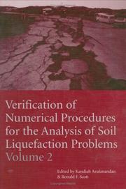 Front cover of Verification of numerical procedures for the analysis of soil liquefaction problems by International Conference on the Verification of Numerical Procedures for the Analysis of Soil Liquefaction Problems (1993 Davis, Calif.)