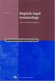 Cover of English legal terminology by Helen Gubby
