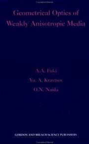 Front cover of Geometrical optics of anisotropic media by A. A. Fuki