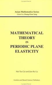 Front cover of Mathematical theory in periodic plane elasticity by Hai-Tao Cai