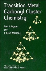 Front cover of Transition metal carbonyl cluster chemistry by Paul J. Dyson