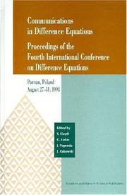 Front cover of Communications in difference equations by International Conference on Difference Equations (4th 1998 Poznan, Poland)