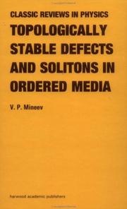 Front cover of Topologically stable defects and solitons in ordered media by Vladimir P. Mineev