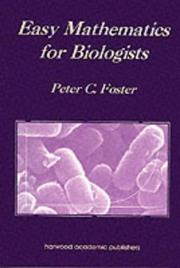 Cover of Easy mathematics for biologists by Peter C. Foster