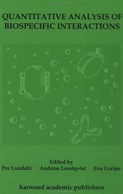 Front cover of Quantitative analysis of biospecific interactions by Andreas Lundqvist