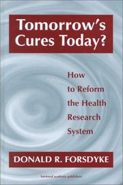 Front cover of Tomorrow's Cures Today? by Donald R. Forsdyke