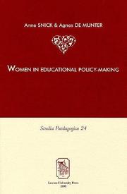 Front cover of Women in ecucational [sic] policy-making by Anne Snick