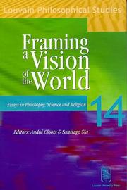 Front cover of Framing a vision of the world by Jan van der Veken