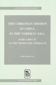 Front cover of The Christian mission in China in the Verbiest era by Noël Golvers