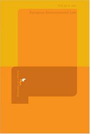 Front cover of European Environmental Law by Jan Jans