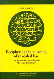 Front cover of Deciphering the meaning of revealed law by Ashk Dahlén