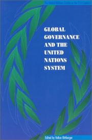 Cover of Global governance and the United Nations system by Volker Rittberger