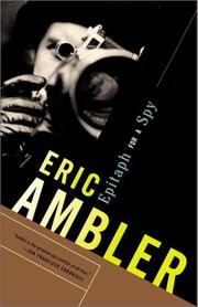 Cover of Epitaph for a Spy by Eric Ambler