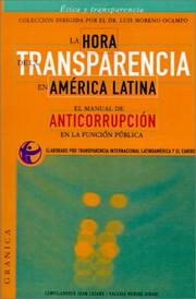 Front cover of LA Hora De LA Transparencia En America Latina by Valeria Merino