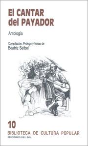 Front cover of El Cantar del payador by Beatriz Seibel