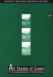 Front cover of All shades of green by Esa Konttinen