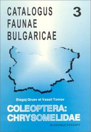 Cover of Coleoptera, Chrysomelidae by Blagoĭ Gruev