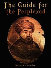 Front cover of The guide of the perplexed of Maimonides by Moses Maimonides