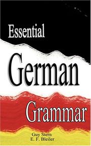 Cover of Essential German Grammar by Guy Stern