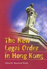 Front cover of New Legal Order in Hong Kong by Raymond Wacks