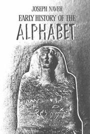 Cover of Early History of the Alphabet by Joseph Naveh