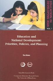 Cover of Education and national development by Donald K. Adams