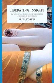 Cover of Liberating Insight by Frits Koster