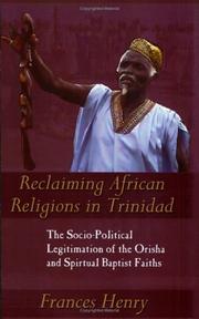 Front cover of Reclaiming African religions in Trinidad by Frances Henry