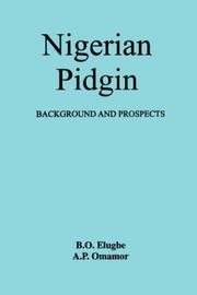 Cover of Nigerian Pidgin by Ben Ohiọmamhẹ Elugbe