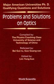 Front cover of Major American universities Ph.D. qualifying questions and solutions by Guang-can Guo