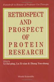 Front cover of Retrospect and prospect of protein research by Li Zai-Ping