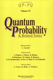 Cover of Quantum Probability and Related Topics by Luigi Accardi