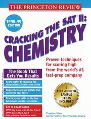 Front cover of Cracking the SAT II Chemistry 1998-99 Edition by John Katzman