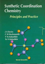 Front cover of Synthetic coordination chemistry by J. A. Davies