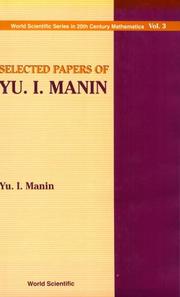 Front cover of Selected Papers of Yu. I. Manin (World Scientific Series in 20th Century Mathematics, Vol 3) by Yu. I. Manin