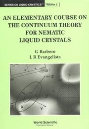 Front cover of An elementary course on the continuum theory for nematic liquid crystals by G. Barbero