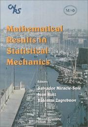 Front cover of Mathematical Results in Statistical Mechanics; Proceedings of the Satellite Colloquium Statphys by J. Ruiz