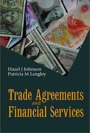 Front cover of Trade agreements and financial services by Hazel J. Johnson